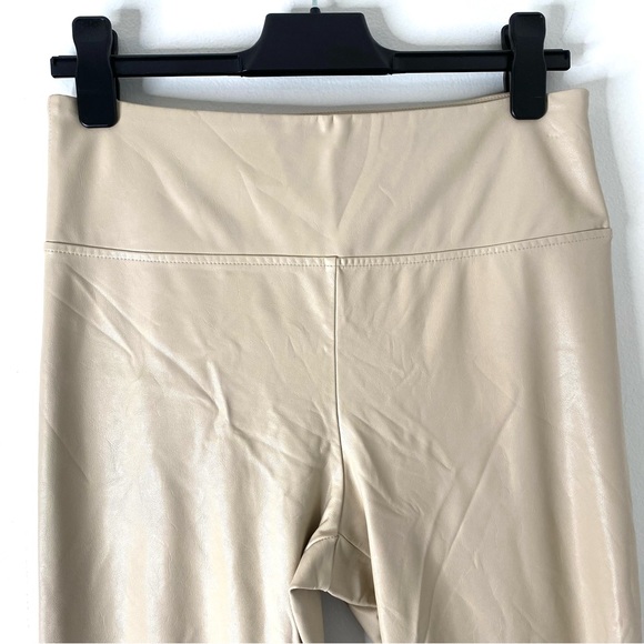 Boston Proper Neutral Cream Vegan Leather Skinny Pants - Picture 2 of 7
